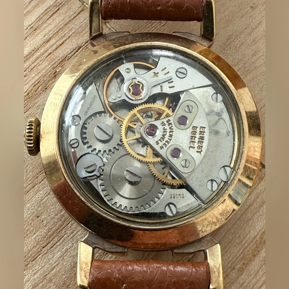 Ernest Borel Kaleidoscope Stunning Mechanical Watch Rare White Dial New Strap